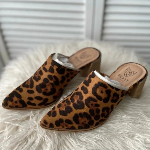Leopard high heel mules size 6 - Picture 2 of 4